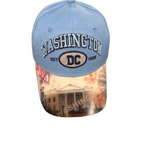 City Hunter Washington DC Baseball Cap Blue White House Graphic Hat PA700